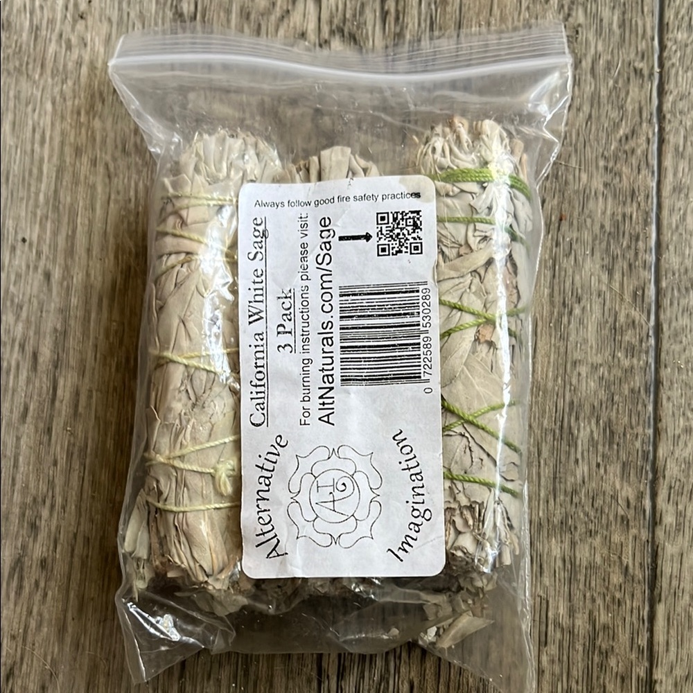 White Sage Smudge Sticks 4”
